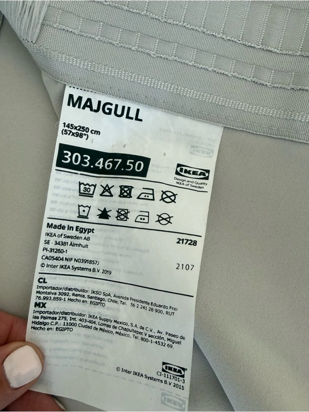 IKEA MAJGULL Light Gray Room Darkening Curtains 57x98" - Picture 4 of 5